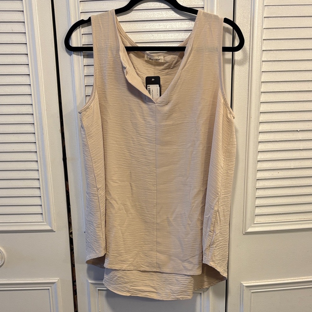 Beeson River Sleeveless Textured Tank Top - Light Beige
